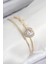 Pirinç Zirkon Taşlı Kalp Model Gold Renk Kadın Bileklik - PRT3500EB08783 1