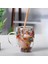 Turuncu Çiçekli Çift Camlı Kupa 250ML, Dayanıklı ve Şık Dış Mekan Kullanımı 3