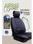 Seat Cordoba 3 Sedan 2004-2009 Uyumlu Oto Koltuk Kılıfı Deri, Kumaş Elegance Siyah Mavi 3