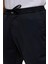 Lacivert Slim Armürlü Jogger Pantolon 4