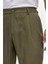 Koyu Haki Slim Armürlü Jogger Pantolon 4