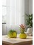 2’li Modern Saksı Seti, Dekoratif Saksı, Minimalist Saksı, Yeşil, 12CM 2