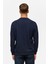 Lacivert Regular Düz Bisiklet Yaka Sweatshirt 5