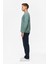 Haki Regular Düz Bisiklet Yaka Sweatshirt 5