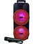 1745 Rgb Ledli Kablolu Mikrofonlu Radyolu Taşınabilir Bluetooth Hoparlör Parti Speaker 4