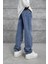 Lacivert MB Baggy Kalıp Taşlamalı Jean 3