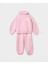 Kız Çocuk Pamuklu Pembe Kapüşonlu Sweatshirt Eşofman Alt-Üst Takım 3