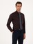 Erkek Koyu Kahverengi Slim Fit Non Iron Pamuk Karışımlı Klasik Gömlek 50305838-VR084 8
