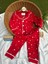Yıldız Baskılı Pijama Takımı Kırmızı 3