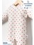 Heart Pattern Bandanalı Kız Bebek 2’li Tulum - Ekru 2
