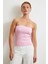 Straplez Top Pembe 3
