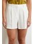 Piliseli Cepli Şort Ekru 5