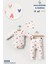 Kız Bebek Renkli Kalpli Krem 3'lü Badili Takım 3