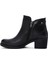 Kadın Siyah Fermuarlı Topuklu Deri Bot 25WFD411118 4