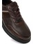Erkek Kahverengi Bağcıklı Deri Casual Sneaker 25WFD677214 9