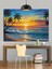 Gün Batımında Tropik Sahil Dekoratif Kanvas - Mdf Ahşap Tablo 3