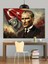 Atatürk ve Kurt Resmi Dekoratif Kanvas - Mdf Ahşap Tablo 1