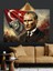 Atatürk ve Kurt Resmi Dekoratif Kanvas - Mdf Ahşap Tablo 3