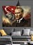 Atatürk ve Kurt Resmi Dekoratif Kanvas - Mdf Ahşap Tablo 4