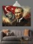 Atatürk ve Kurt Resmi Dekoratif Kanvas - Mdf Ahşap Tablo 5