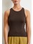 Basic Crop Top Kahve 4