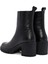 Kadın Siyah Topuklu Fermuarlı Deri Bot 25WFD2008FT 7