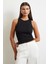 Basic Crop Top Siyah 3