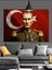 Askeri Üniformalı Atatürk Portresi Dekoratif Kanvas - Mdf Ahşap Tablo 2