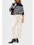 Çizgili Relaxed Fit Yarım Balıkçı Yaka Kazak Bayan Kazak WW0WW46759 0bd 2