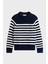 Çizgili Relaxed Fit Yarım Balıkçı Yaka Kazak Bayan Kazak WW0WW46759 0bd 4