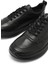 Erkek Siyah Bağcıklı Kalın Tabanlı Deri Casual Sneaker 25WFD641014 10