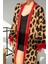 Uzun Leopar Hırka - Camel-Kırmızı 2
