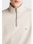 Logolu Pamuklu Regular Fit Yarım Fermuarlı Dik Yaka Polar Sweat Erkek Sweat MW0MW37233 Hgf 4