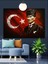 Bayrak Önünde Atatürk Portresi Dekoratif Kanvas - Mdf Ahşap Tablo 1