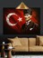Bayrak Önünde Atatürk Portresi Dekoratif Kanvas - Mdf Ahşap Tablo 2