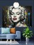 Renkli Marilyn Monroe Portresi Dekoratif Kanvas - Mdf Ahşap Tablo 1