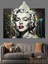 Renkli Marilyn Monroe Portresi Dekoratif Kanvas - Mdf Ahşap Tablo 4