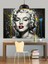 Renkli Marilyn Monroe Portresi Dekoratif Kanvas - Mdf Ahşap Tablo 5