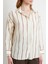 Çizgili Modal Gömlek Kahve 5