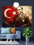 Bayrak Önünde Atatürk Portresi Dekoratif Kanvas - Mdf Ahşap Tablo 1