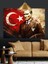Bayrak Önünde Atatürk Portresi Dekoratif Kanvas - Mdf Ahşap Tablo 2