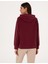 Kadın Vişne Oversize Modal Karışımlı Kapüşonlu Sweatshirt 50309057-VR223 5