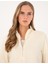 Kadın Ekru Comfort Fit Fermuarlı Polar Sweatshirt 50316333-VR019 2