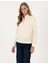 Kadın Ekru Comfort Fit Fermuarlı Polar Sweatshirt 50316333-VR019 3