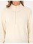 Kadın Ekru Comfort Fit Fermuarlı Polar Sweatshirt 50316333-VR019 6