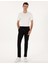 Erkek Siyah Slim Fit Beli Lastikli Kordonlu Jogger Kanvas Pantolon 50317281-VR046 1