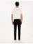 Erkek Siyah Slim Fit Beli Lastikli Kordonlu Jogger Kanvas Pantolon 50317281-VR046 4