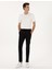 Erkek Siyah Slim Fit Beli Lastikli Kordonlu Jogger Kanvas Pantolon 50317281-VR046 3
