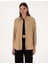 Kadın Koyu Bej Oversize Uzun Kollu Gömlek 50318232-VR088 3