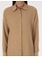 Kadın Koyu Bej Oversize Uzun Kollu Gömlek 50318232-VR088 6